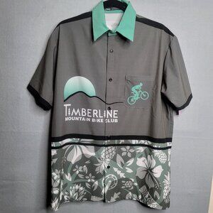 Timberline Mountain Bike Club Shirt Mens Large Gray Cycling Biking Performance